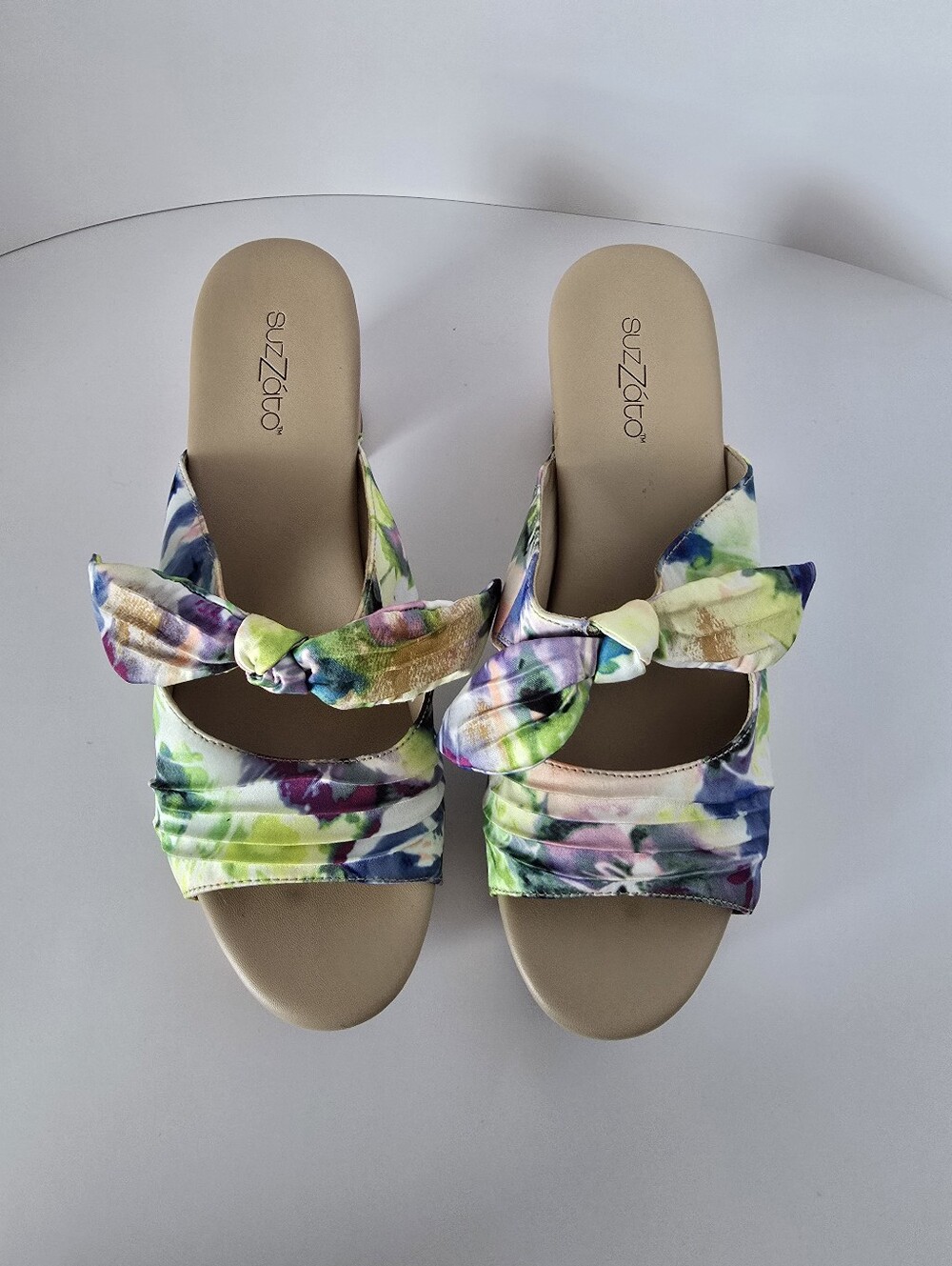 Suzzzato Floral Knot Platform Sandals - Multicolor